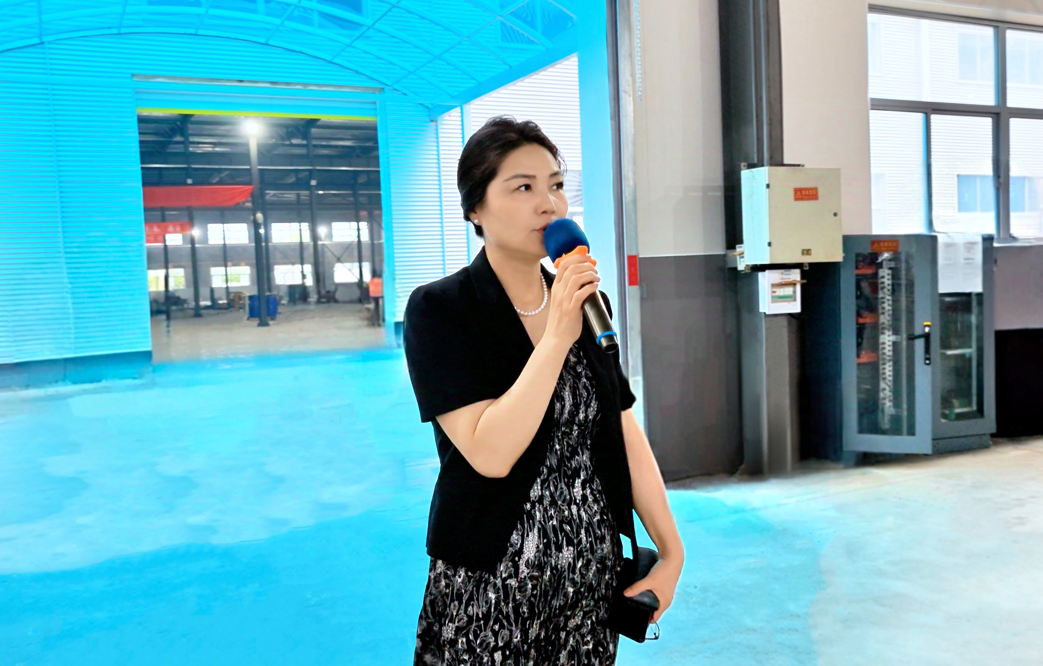 安徽得潤電氣技術(shù)有限公司總經(jīng)理劉琴芳親臨現(xiàn)場做安全生產(chǎn)指示